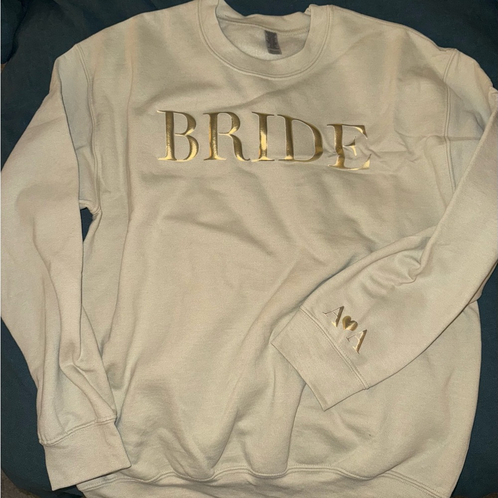 Bride Gold Lettered Crew Neck Sweater